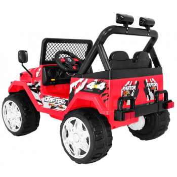 Terenowy Raptor Drifter na akumulator dla dzieci Czerwony + Pilot + Wolny Start + EVA + Dźwięki Światła